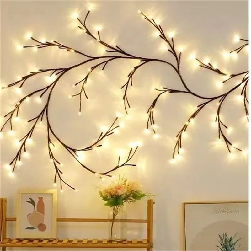 Nouvelles lumières LED de branche et de vigne pour décorer les salons, les chambres à coucher, autocollants muraux, lampe d'ambiance, lumières colorées du ciel et des étoiles de noël