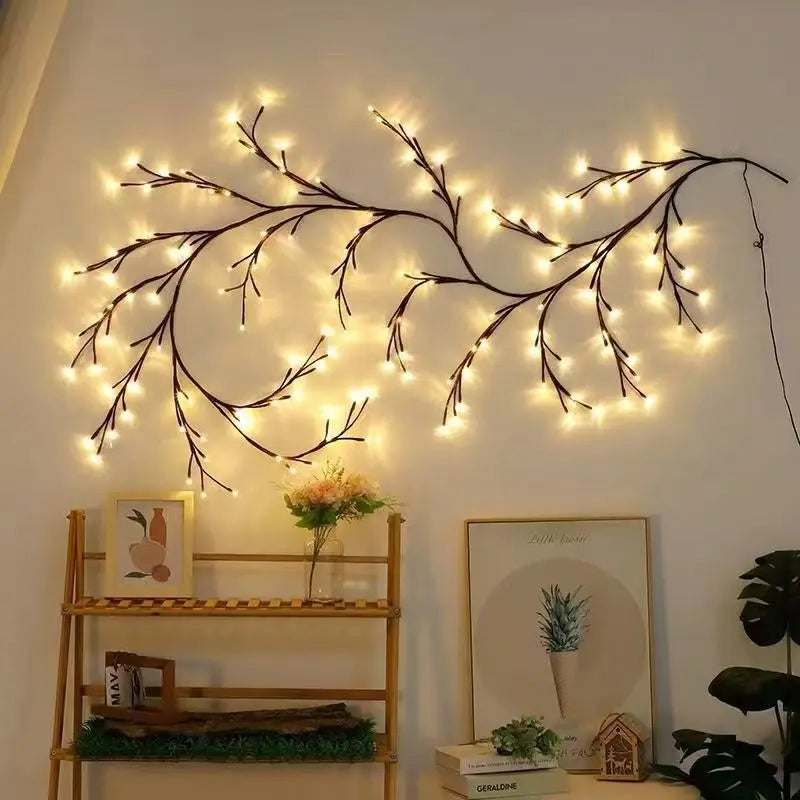 Nouvelles lumières LED de branche et de vigne pour décorer les salons, les chambres à coucher, autocollants muraux, lampe d'ambiance, lumières colorées du ciel et des étoiles de noël