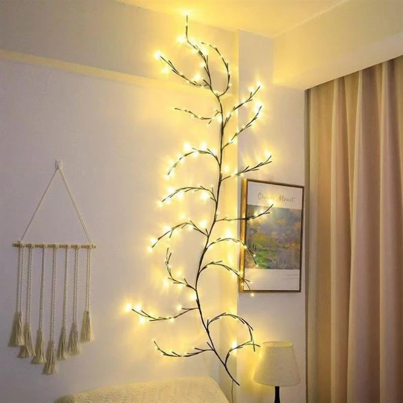 Nouvelles lumières LED de branche et de vigne pour décorer les salons, les chambres à coucher, autocollants muraux, lampe d'ambiance, lumières colorées du ciel et des étoiles de noël