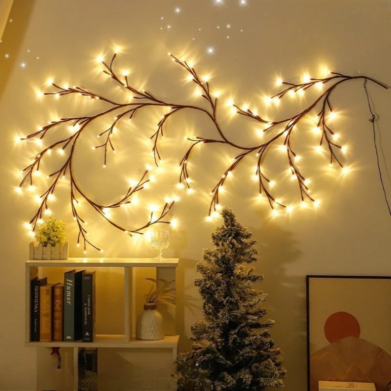 Nouvelles lumières LED de branche et de vigne pour décorer les salons, les chambres à coucher, autocollants muraux, lampe d'ambiance, lumières colorées du ciel et des étoiles de noël